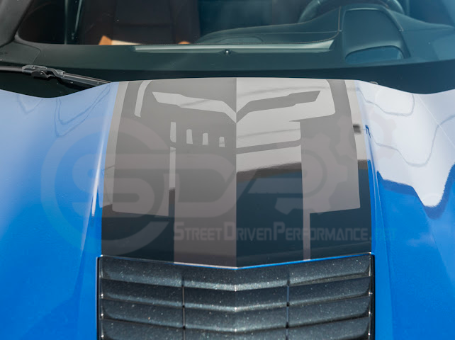 2014-2019 CORVETTE C7 BASE | JAKE SKULL LOGO HOOD VINYL DECAL STRIPE